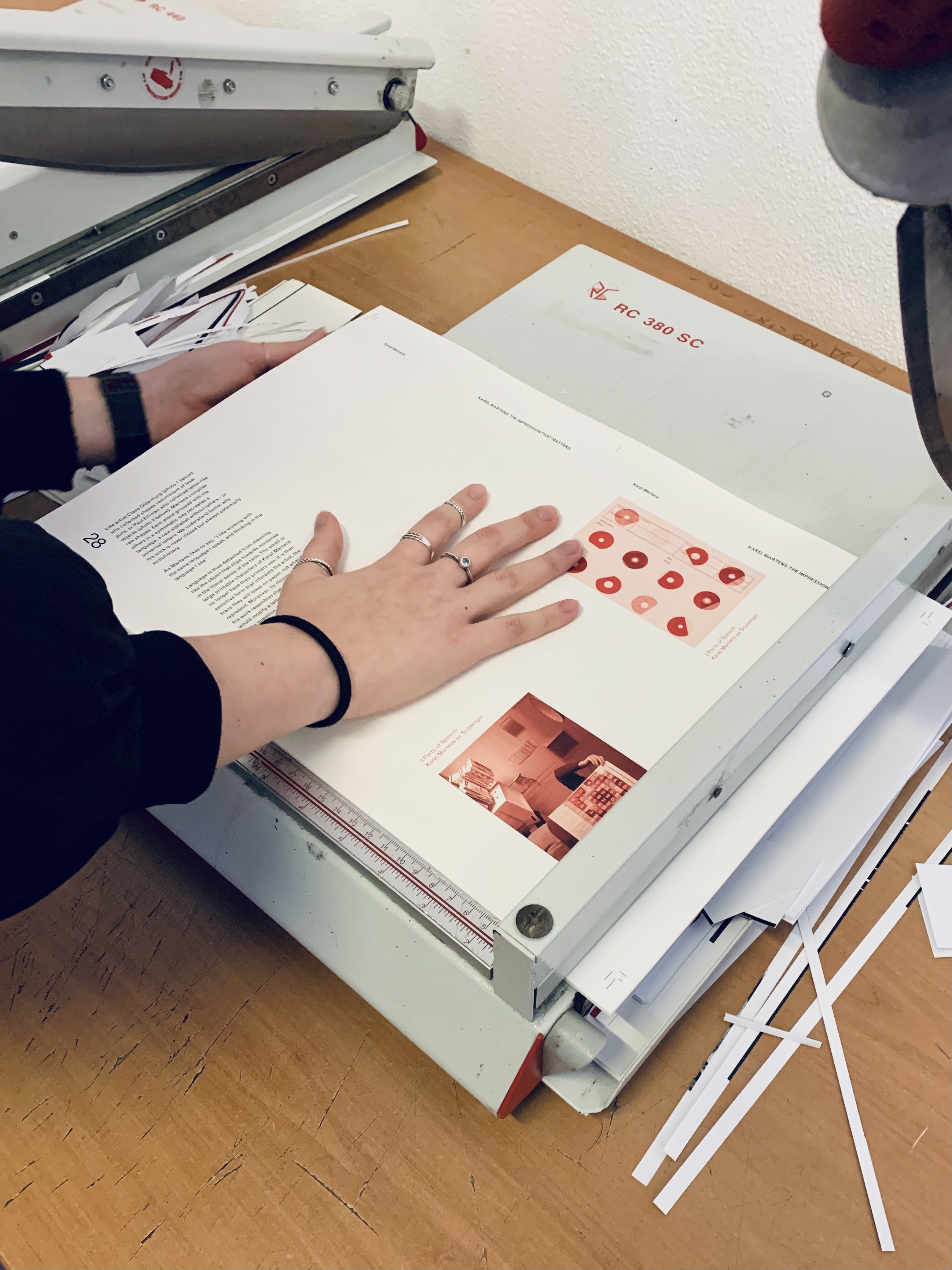Book binding process for Karel Martens editorial book