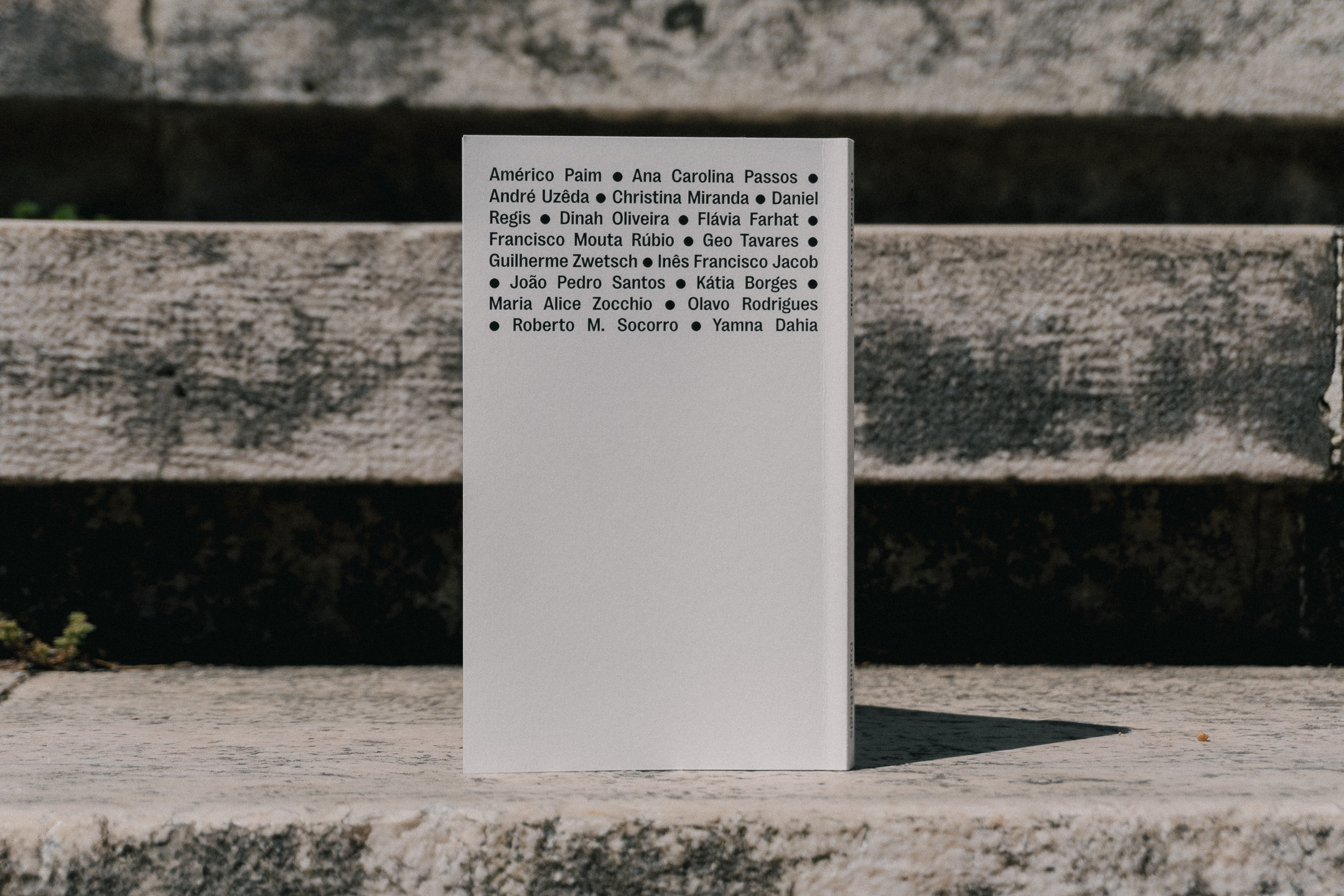 Back cover of Elefante na Sala listing contributing authors