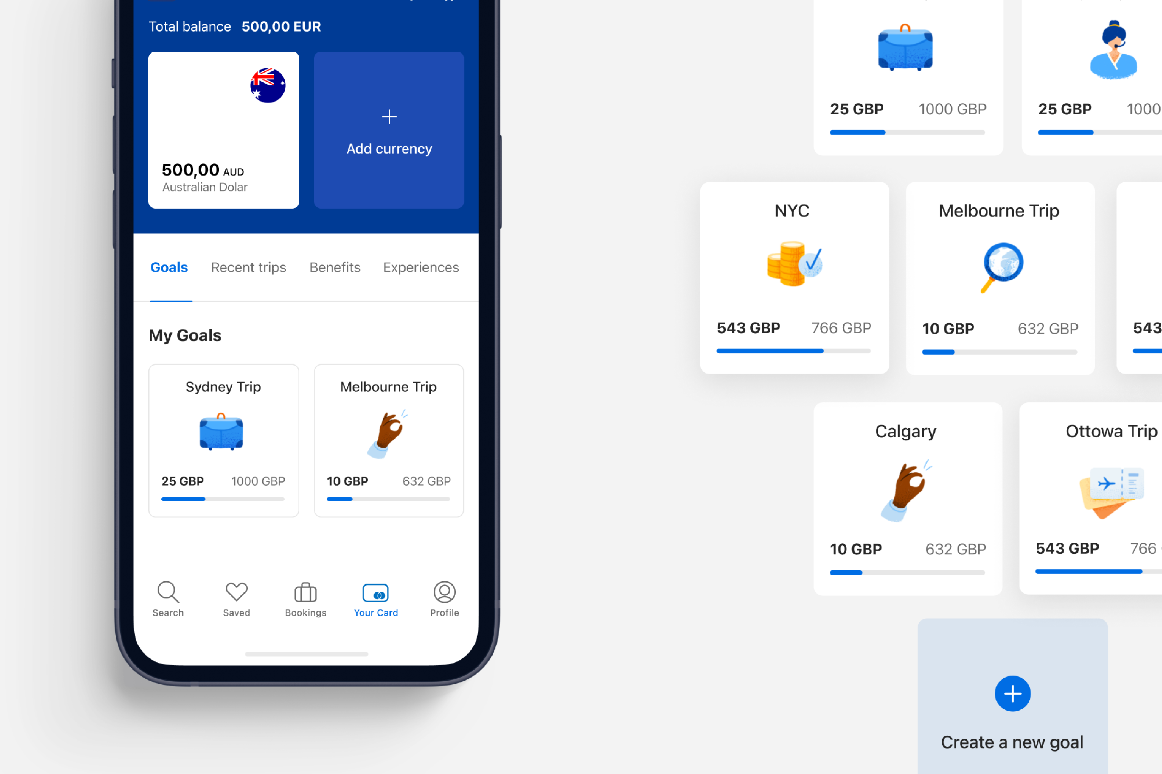 Booking.com app screens
